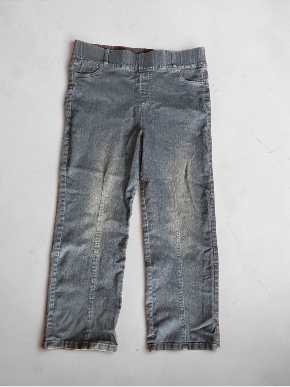 Medium-wash blue denim pull-on jeggings Size L